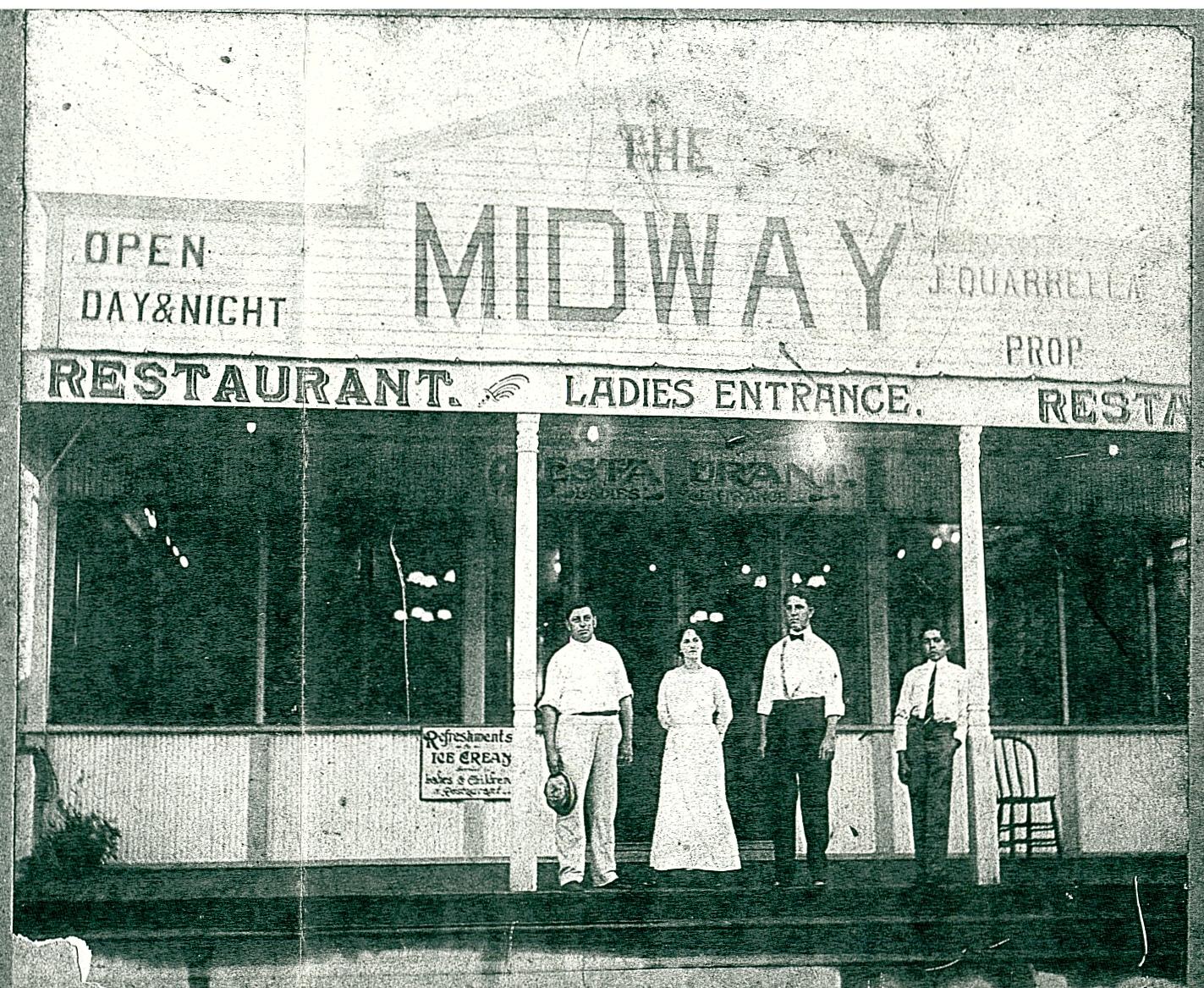1914 - John Quarrella's Midway Restaurant at Milneburg